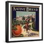 Native Brand - California - Citrus Crate Label-Lantern Press-Framed Art Print