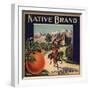 Native Brand - California - Citrus Crate Label-Lantern Press-Framed Art Print