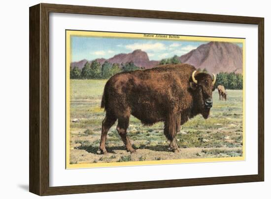 Native Buffalo-null-Framed Premium Giclee Print