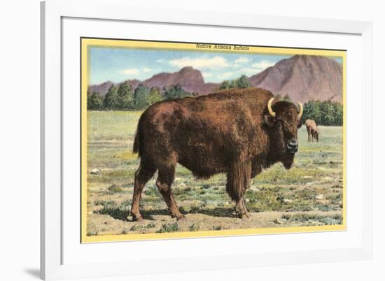 Native Buffalo-null-Framed Art Print