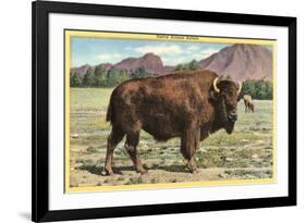 Native Buffalo-null-Framed Art Print