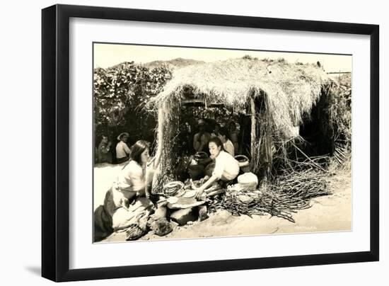 Native Cookery-null-Framed Art Print