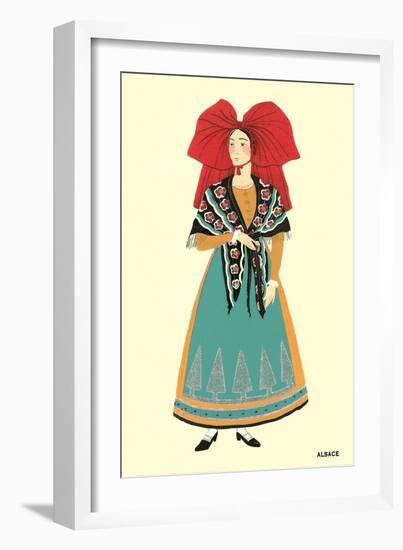 Native Costume of Alsace-null-Framed Art Print