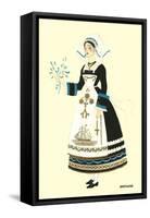 Native Costume of Brittany-null-Framed Stretched Canvas