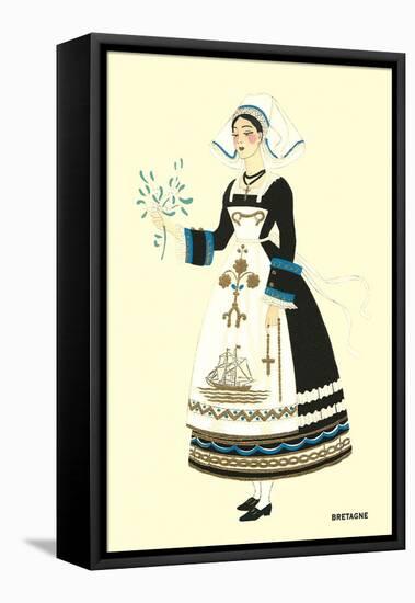 Native Costume of Brittany-null-Framed Stretched Canvas