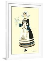 Native Costume of Brittany-null-Framed Art Print