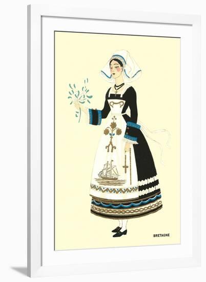 Native Costume of Brittany-null-Framed Art Print