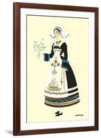 Native Costume of Brittany-null-Framed Art Print