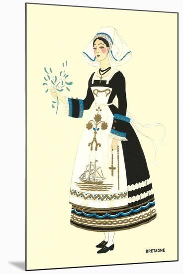 Native Costume of Brittany-null-Mounted Art Print