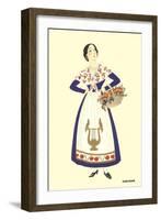 Native Costume of Gascony-null-Framed Art Print