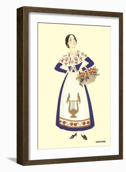 Native Costume of Gascony-null-Framed Art Print