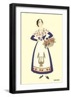 Native Costume of Gascony-null-Framed Art Print