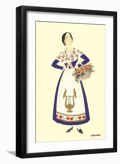 Native Costume of Gascony-null-Framed Art Print