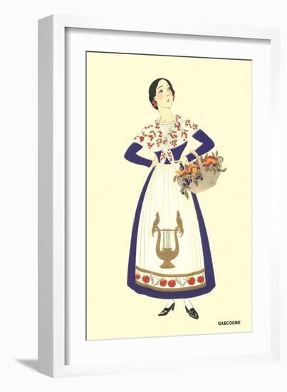 Native Costume of Gascony-null-Framed Art Print