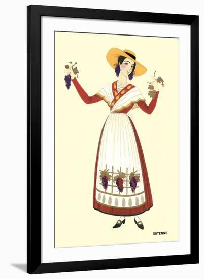 Native Costume of Guyenne-null-Framed Art Print