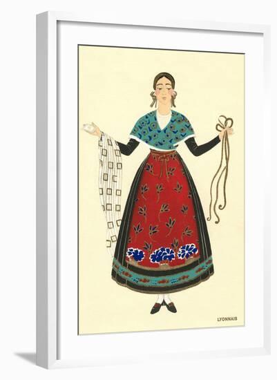 Native Costume of Lyon-null-Framed Art Print