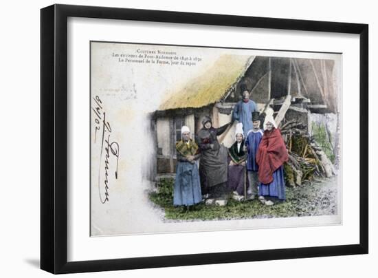 Native Costume of Pont Audemer, Normandy, 1902-null-Framed Giclee Print