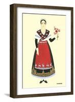 Native Costume of Touraine-null-Framed Art Print