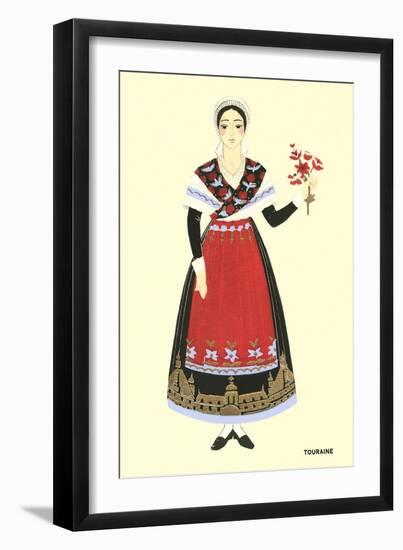 Native Costume of Touraine-null-Framed Art Print