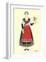 Native Costume of Touraine-null-Framed Art Print