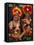 Native Dancers, Huahine, Tahiti, French Polynesia, Oceania-Bill Bachmann-Framed Stretched Canvas