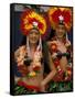 Native Dancers, Huahine, Tahiti, French Polynesia, Oceania-Bill Bachmann-Framed Stretched Canvas