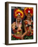 Native Dancers, Huahine, Tahiti, French Polynesia, Oceania-Bill Bachmann-Framed Photographic Print