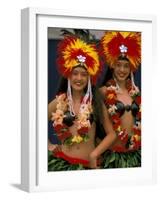 Native Dancers, Huahine, Tahiti, French Polynesia, Oceania-Bill Bachmann-Framed Photographic Print