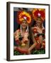 Native Dancers, Huahine, Tahiti, French Polynesia, Oceania-Bill Bachmann-Framed Photographic Print