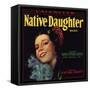 Native Daughter Brand - Santa Susana, California - Citrus Crate Label-Lantern Press-Framed Stretched Canvas