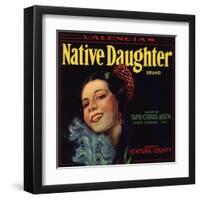 Native Daughter Brand - Santa Susana, California - Citrus Crate Label-Lantern Press-Framed Art Print