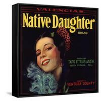 Native Daughter Brand - Santa Susana, California - Citrus Crate Label-Lantern Press-Framed Stretched Canvas