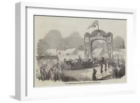 Native Entertainment to European Troops at Bombay-null-Framed Giclee Print