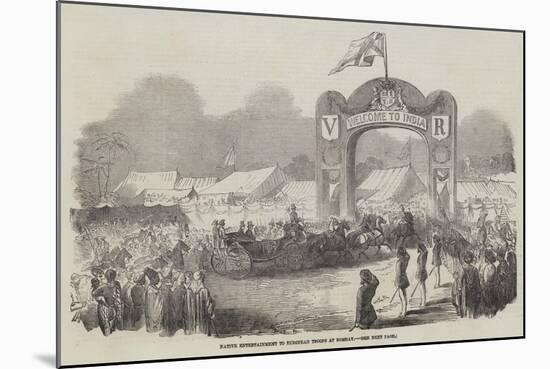 Native Entertainment to European Troops at Bombay-null-Mounted Giclee Print