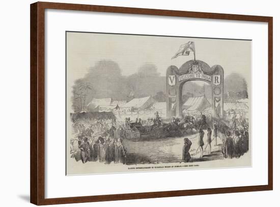 Native Entertainment to European Troops at Bombay-null-Framed Giclee Print