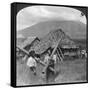 Native Girls with their Water Vessels Made from Shafts of Bamboo, Philippines, 1907-HC White-Framed Stretched Canvas