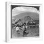 Native Girls with their Water Vessels Made from Shafts of Bamboo, Philippines, 1907-HC White-Framed Giclee Print