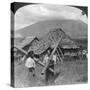 Native Girls with their Water Vessels Made from Shafts of Bamboo, Philippines, 1907-HC White-Stretched Canvas