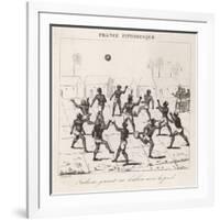 Native Guyanese Indians Play a Regional Variant of Football Reliant It Appears-Laucauchie-Framed Art Print