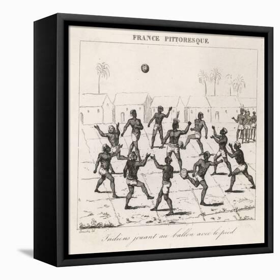 Native Guyanese Indians Play a Regional Variant of Football Reliant It Appears-Laucauchie-Framed Stretched Canvas