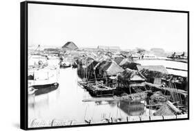 Native Houses, Saigon, C.1870s-null-Framed Stretched Canvas