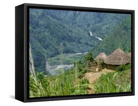 Native Huts in a Valley Near Uriva, Zaire, Africa-Poole David-Framed Stretched Canvas