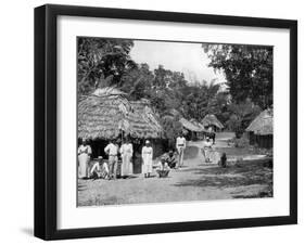 Native Huts, Jamaica, C1905-Adolphe & Son Duperly-Framed Giclee Print