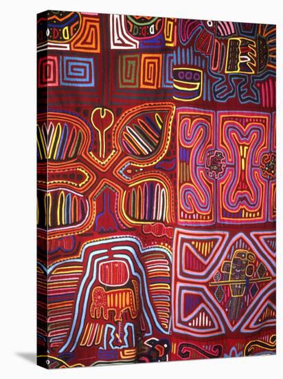 Native Indian Artwork, Mola, Panama-Bill Bachmann-Stretched Canvas