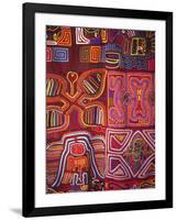 Native Indian Artwork, Mola, Panama-Bill Bachmann-Framed Premium Photographic Print