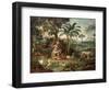 Native Indian in a Landscape with Animals-Jose Teofilo de Jesus-Framed Giclee Print
