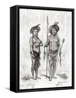 Native Indians from Rio Branco, South America-null-Framed Stretched Canvas