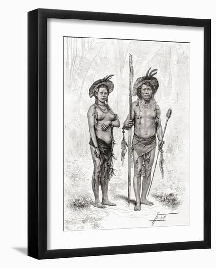 Native Indians from Rio Branco, South America-null-Framed Giclee Print