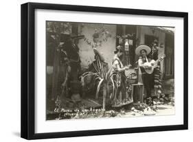 Native Mexicans, Olvera Street, Los Angeles, California-null-Framed Art Print