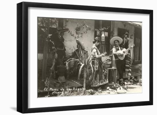 Native Mexicans, Olvera Street, Los Angeles, California-null-Framed Art Print
